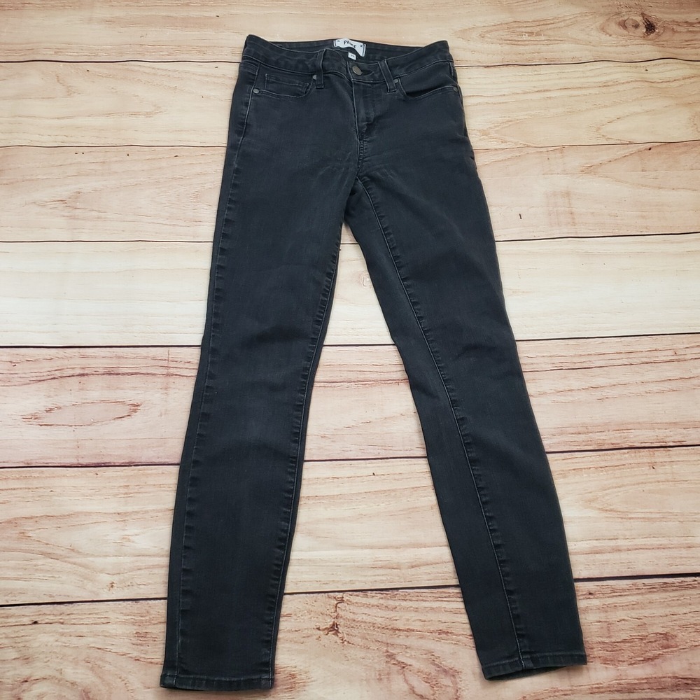 Paige Jeans Womens 25 Black Skinny Verdugo Ankle Jeggings Stretch Pants Ladies